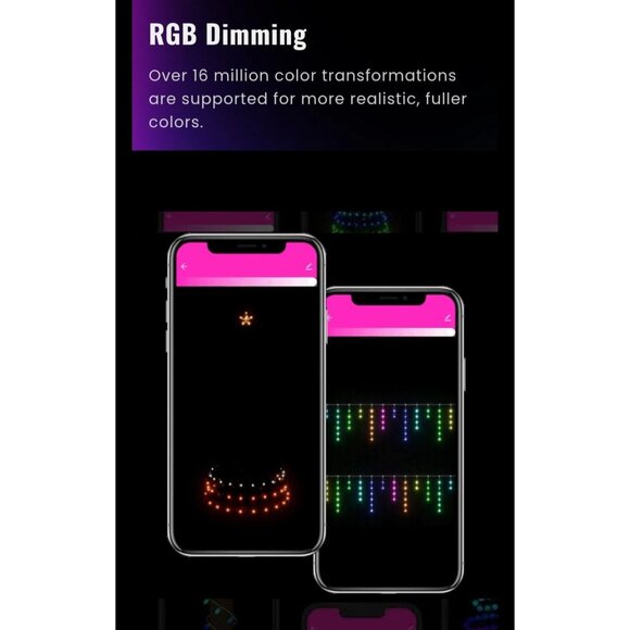 Smart C9 LED RGB String Lights by Hello Fairy - Color Changing Music Sync App - Picture 10 of 16